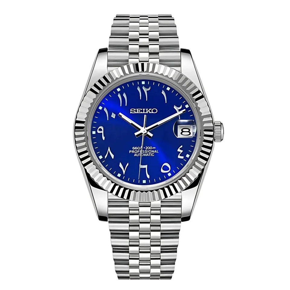 Seiko mod Oyst Royal Blue Arabic