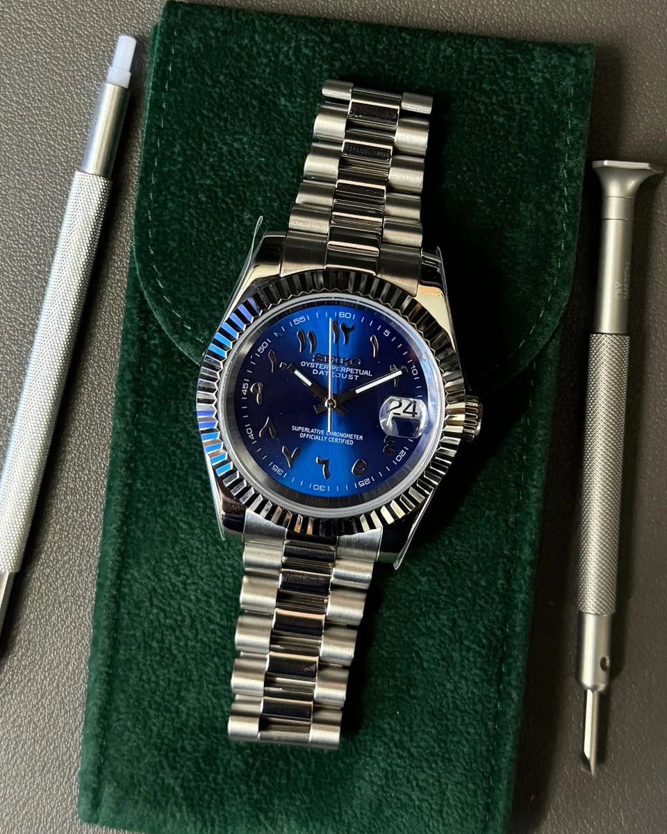 Seiko mod Oyst Royal Blue Arabic