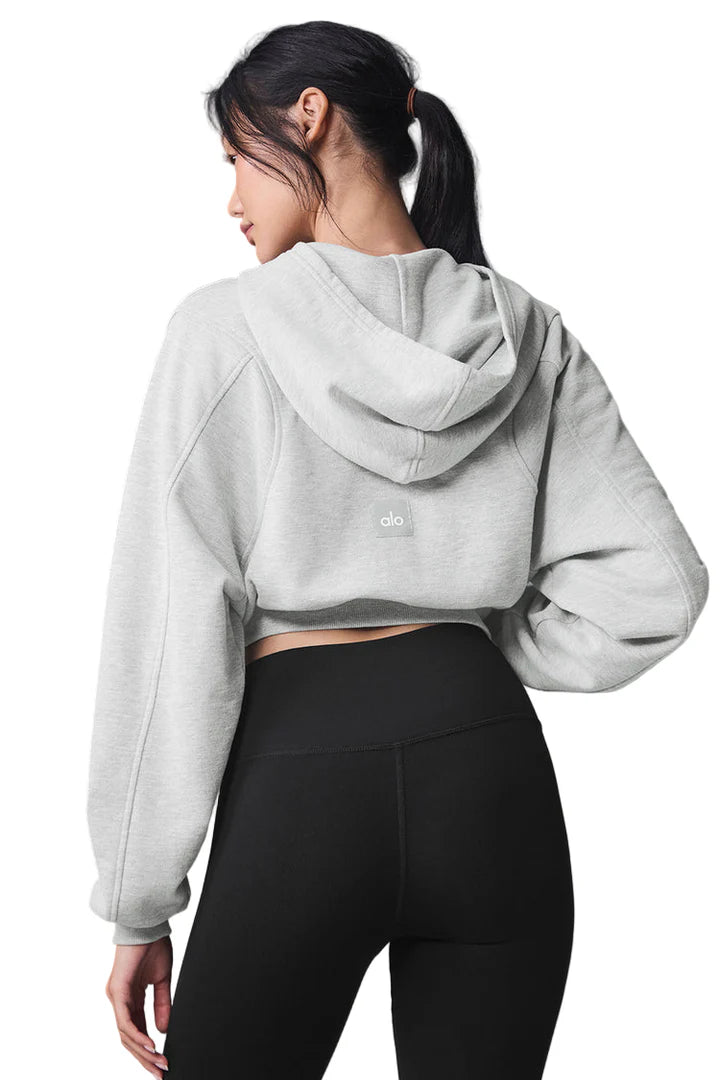 Sweet Escape Zip Up Hoodie Athletic Heather Grey
