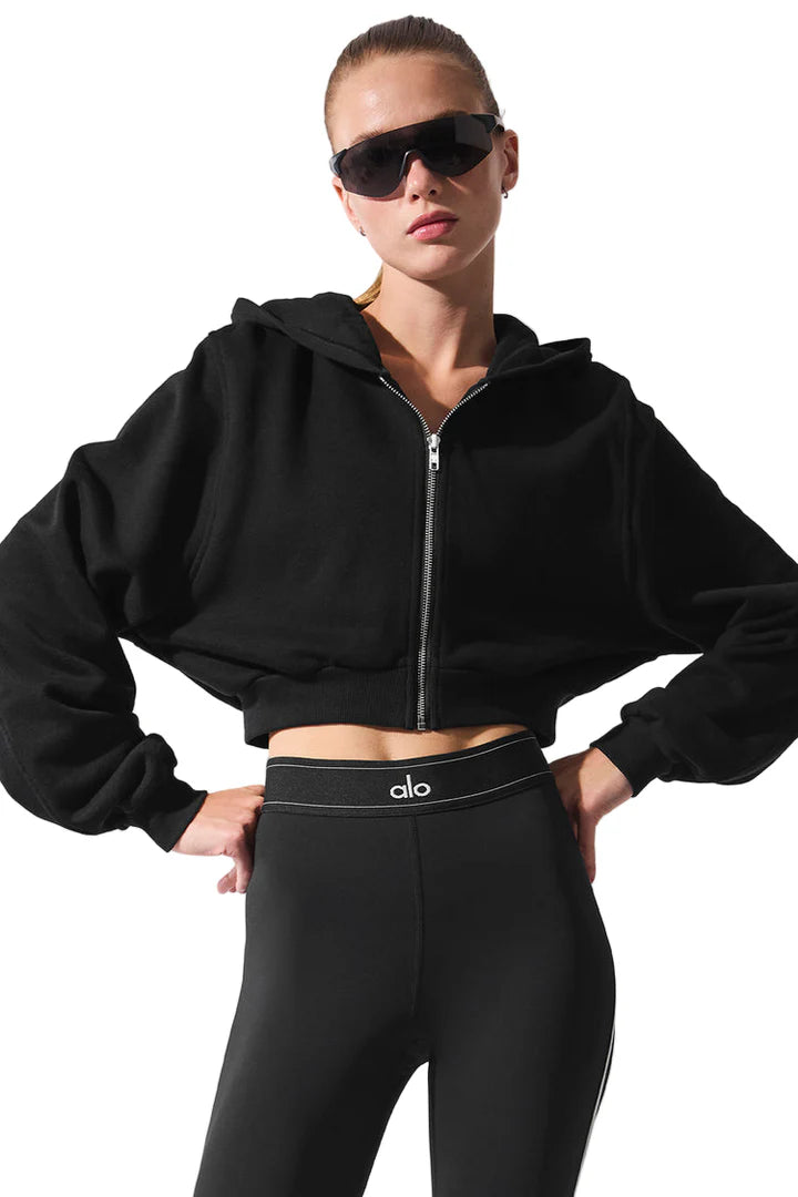 Sweet Escape Zip Up Hoodie Black