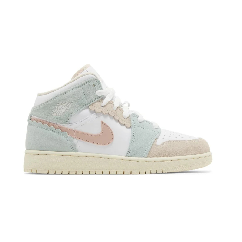 Air Jordan 1 Mid SE "Pink Oxford" (GS)