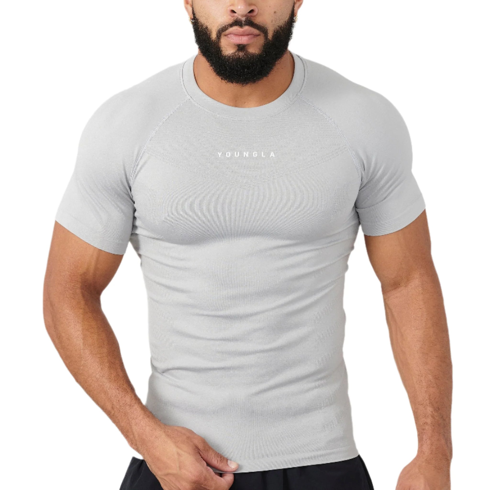 YOUNG LA 475 SuperVillain Compression Tees Grey