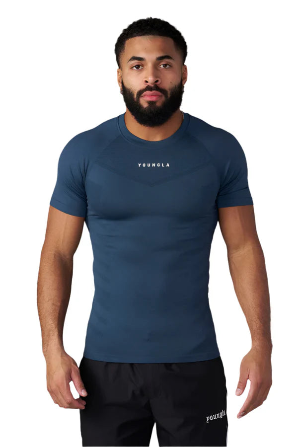 YOUNG LA 475 SuperVillain Compression Tees Navy