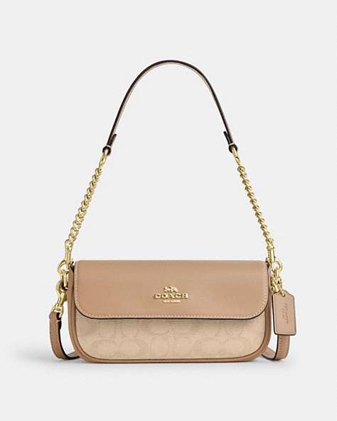 Hailey Flap Bag With Signature Canvas