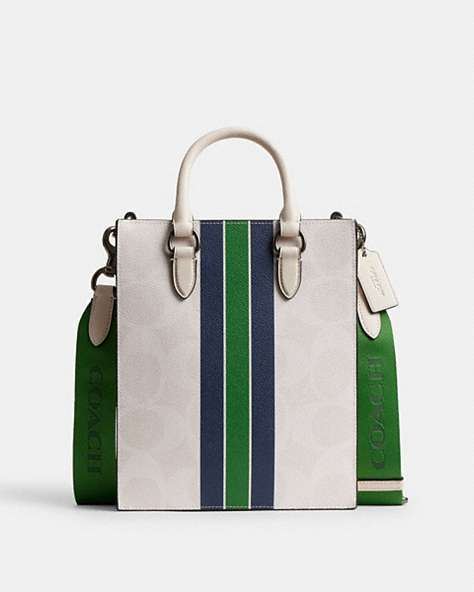 Dylan Tote Bag In Signature Canvas With Varsity Stripe