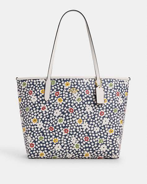 City Tote Bag With Floral Print
