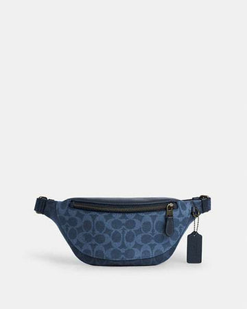 Warren Mini Belt Bag In Blocked Signature Canvas