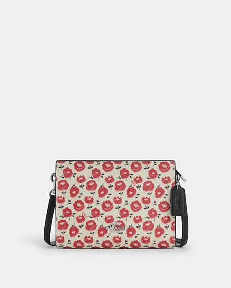 Slim Crossbody Bag With Floral Print