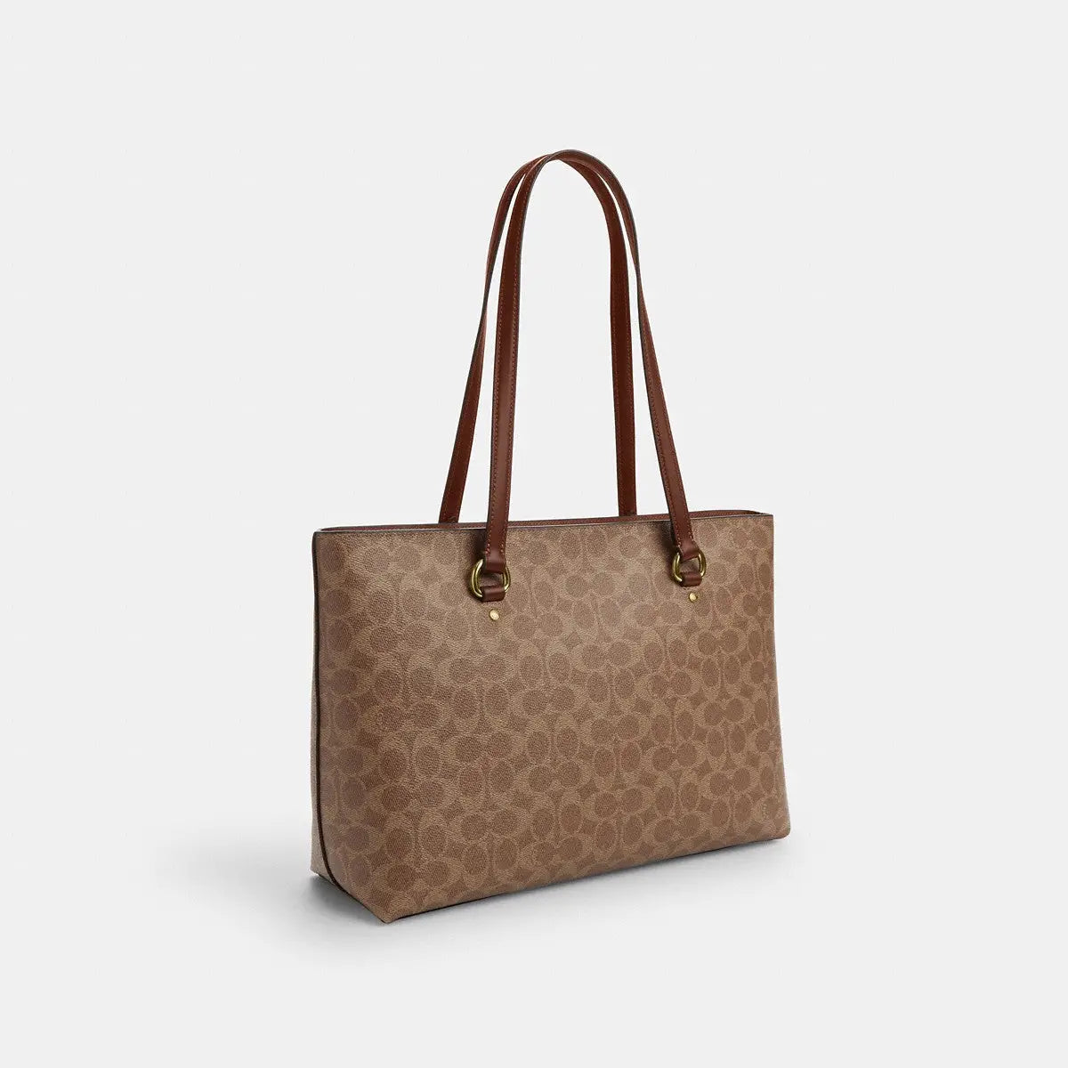 Coach Station Tote Signature Canvas Gold/Tan/Brown