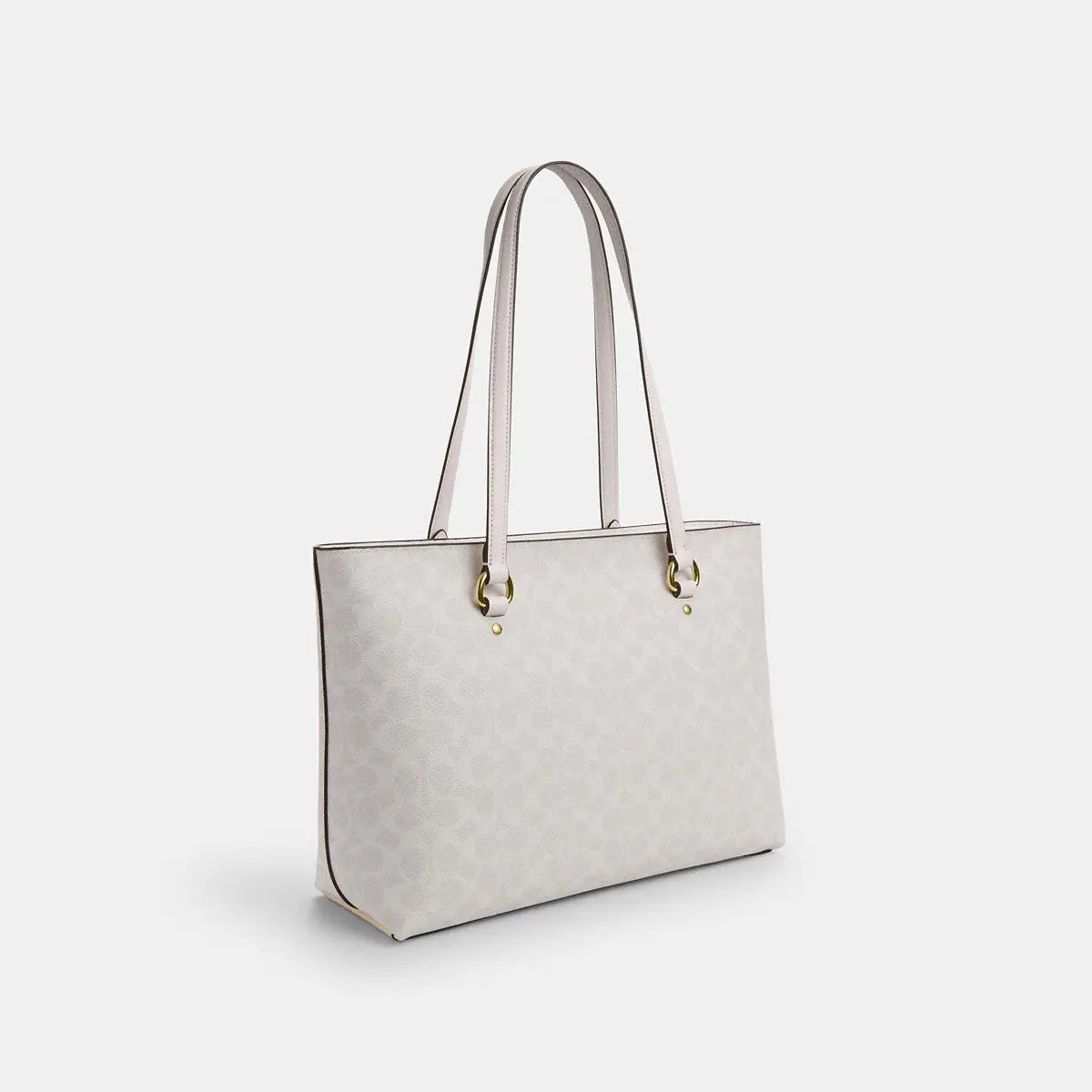 Coach Station Tote Signature Canvas Gold/White/Chalk