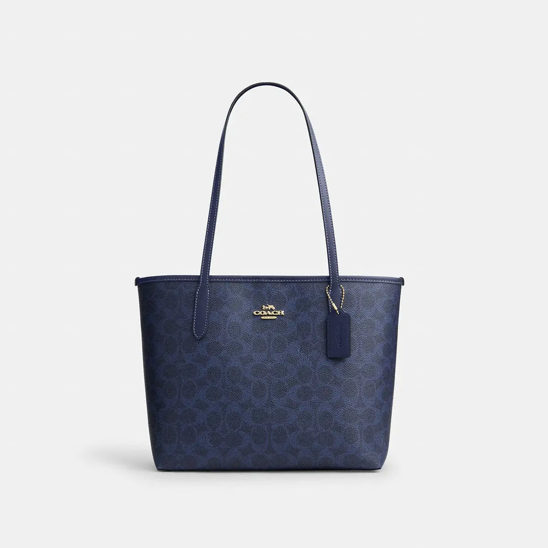 Coach Medium City Tote Signature Canvas Gold/Navy