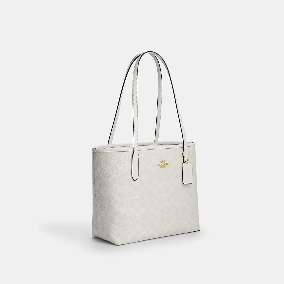 Coach Medium City Tote Signature Canvas Gold/White/Chalk