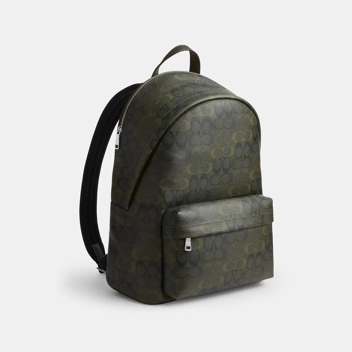 Coach Taylor Backpack Signature Camo Print Silver/Green