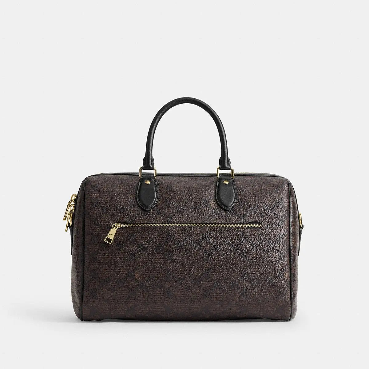 Coach Rowan Large Satchel Signature Canvas Gold/Walnut/Black