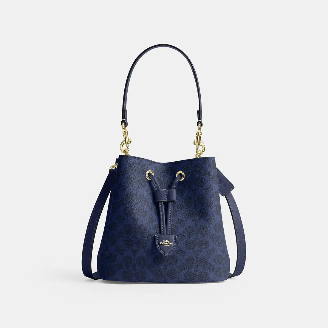 Coach Rowan Bucket Bag Signature Canvas Gold/Navy