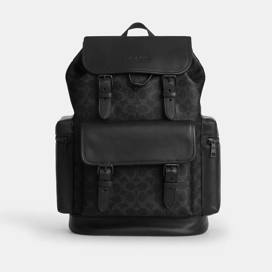 Coach Sprint Backpack Signature Canvas Matte Black/Black Signature