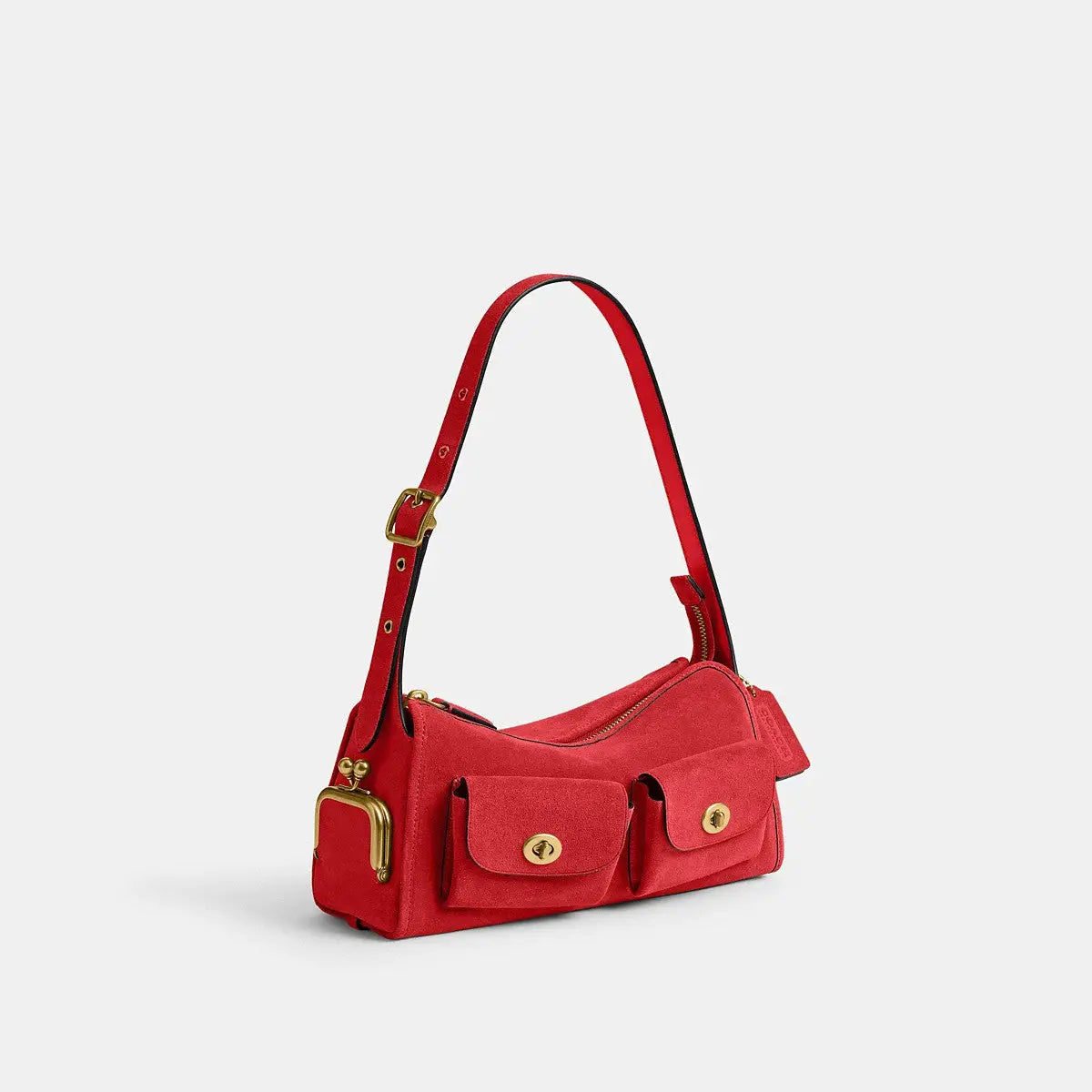 Coach Turnlock Haversack Bag 27 Brass/Candy Apple