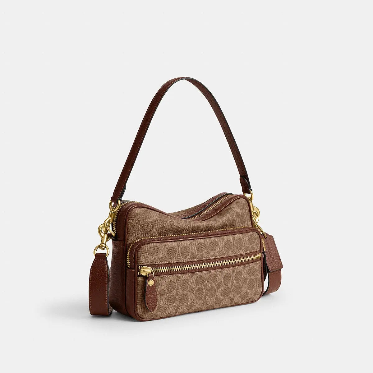 Coach Dakota Crossbody Bag Signature UpcraftedLeather Tan Multi