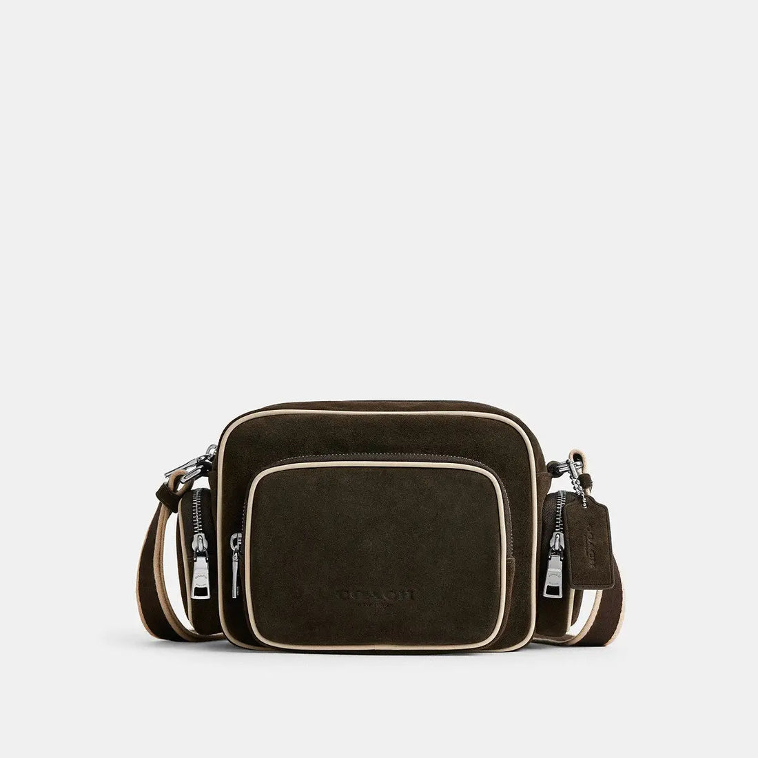 Coach Fletcher Crossbody Bag Silver/Ebony/Ivory
