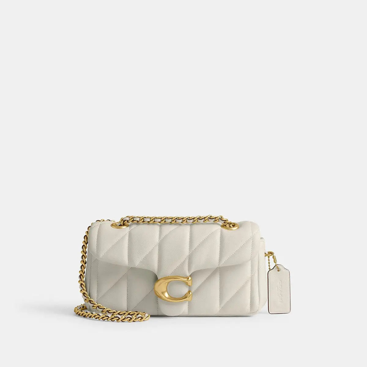 Coach Tabby Shoulder Bag 20 Pillow Quilting Brass/Chalk
