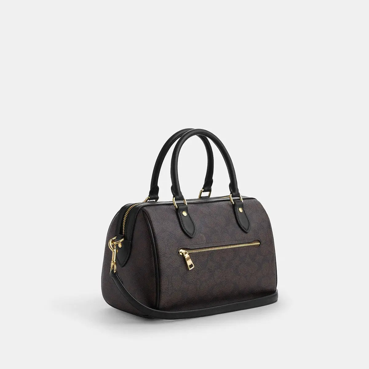 Coach Rowan Satchel Signature Canvas Gold/Walnut/Black
