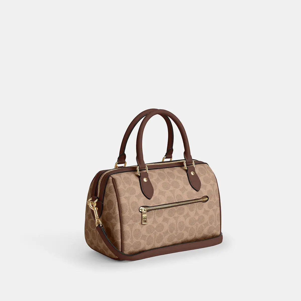 Coach Rowan Satchel Signature Canvas Gold/Tan/Brown