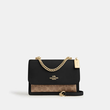 Coach Klare Crossbody Signature Canvas Gold/Tan/Black Multi