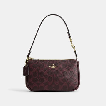 Coach Nolita 19 Signature Canvas Gold/Black Currant