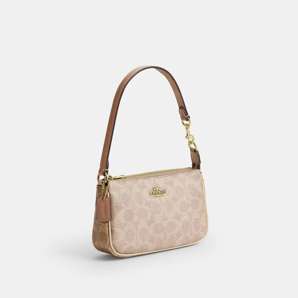 Coach Nolita 19 Blocked Signature Canvas Gold/Sand/Tan
