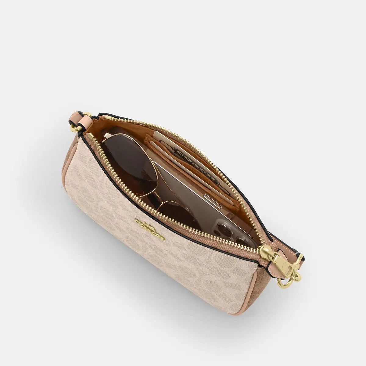 Coach Nolita 19 Blocked Signature Canvas Gold/Sand/Tan