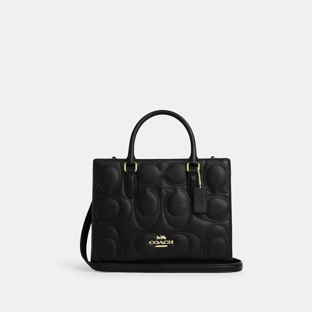 Coach Maggie Small Tote Bag Signature Leather Gold/Black