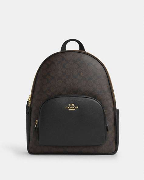 Large Court Backpack In Signature Canvas