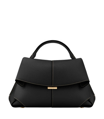 Mokki Edition Textured Black with Ecru Stitching