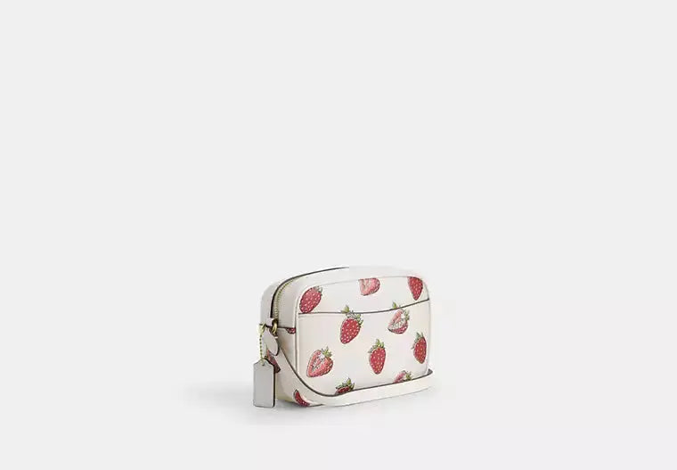 Mini Jamie Camera Bag With Strawberry Print